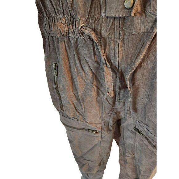 Vintage Saint Germain of Paris Brown Corduroy Jumpsuit S Industrial Mechanic - Picture 4 of 5